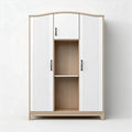 Witte kledingkast met drie deuren en twee lades 150 x 80 x 200cm