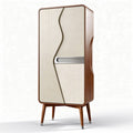 Houten kast met een beige front en een moderne uitstraling van 80 x 45 x 150cm
